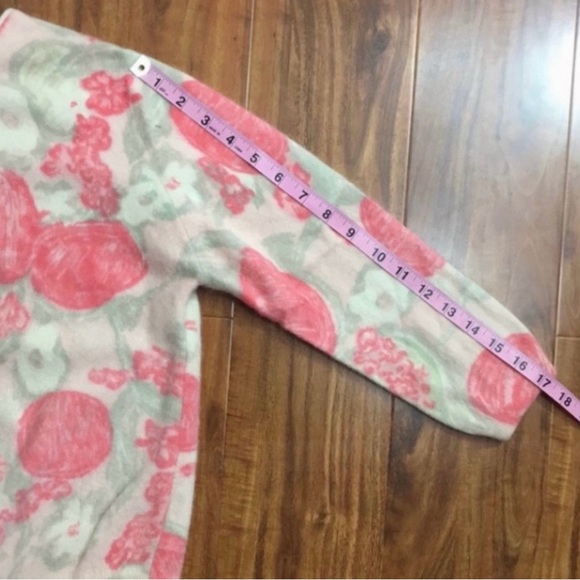 Vintage Rosecrest Women's Cream Peach Floral Button Cardigan Size Small Coquette - Picture 14 of 14